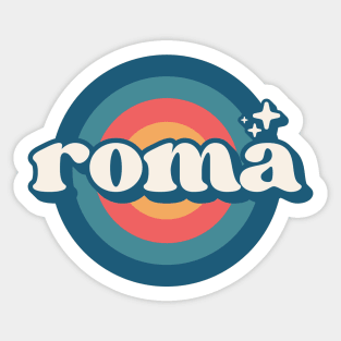 Vintage Rome Sunset Seal // Retro City Emblem for Rome, Italy Sticker